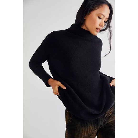 Free People Ottoman Slouchy Tunic in  Black - Picture 5 of 11